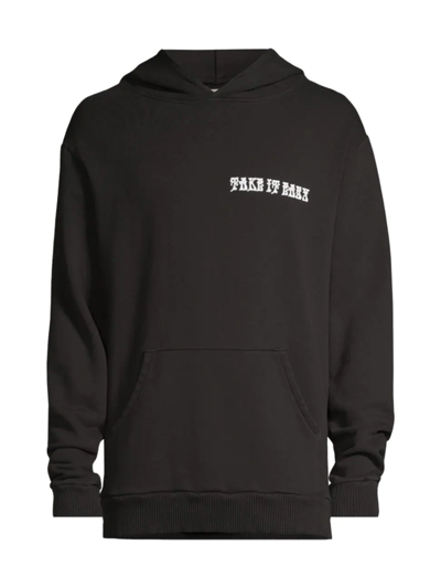 Shop Pasadena Leisure Club Men's 'take It Easy' Hooded Sweatshirt In Black