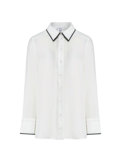 Shop Reiss Women's Taylor Button-front Shirt In White