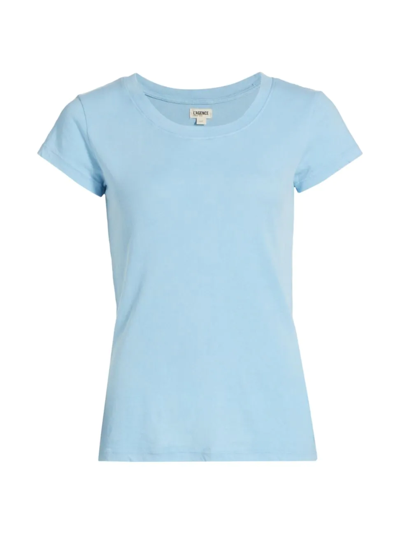 Shop L Agence Women's Cory High-low Tee In Baltic Sea