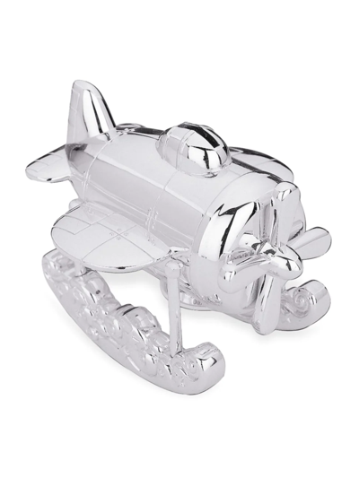 Shop Reed & Barton Zoom Zoom Airplane Coin Bank In Silver Plate