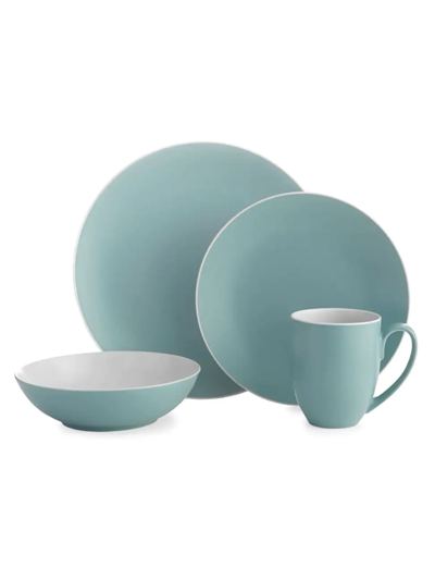 Shop Nambe Pop 4-piece Stoneware Place Setting In Blue