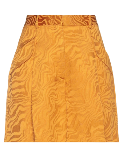 Sandro Woman Shorts & Bermuda Shorts Apricot Size 8 Viscose, Linen, Cotton In Apricot