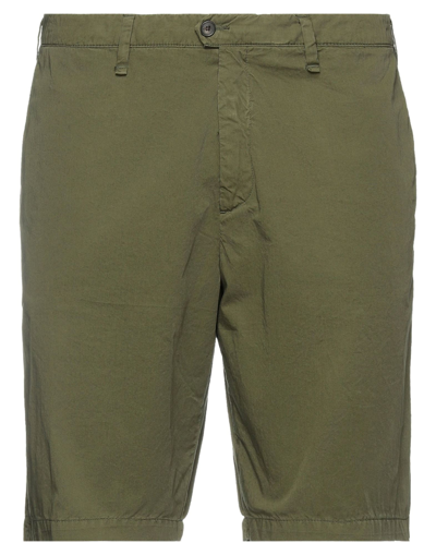 Shop Perfection Man Shorts & Bermuda Shorts Military Green Size 40 Cotton