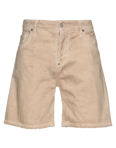 Shop I'm Brian Man Denim Shorts Sand Size 40 Cotton In Beige