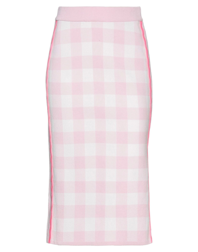 Shop Sjyp Woman Midi Skirt Pink Size S Rayon, Polyester