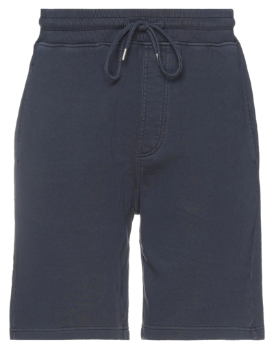 Shop Sundek Man Shorts & Bermuda Shorts Midnight Blue Size Xxl Cotton