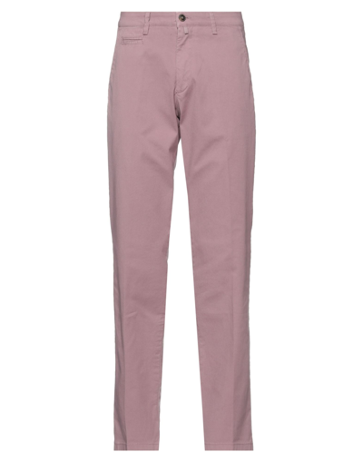 Shop Briglia 1949 Man Pants Pastel Pink Size 30 Cotton, Elastane