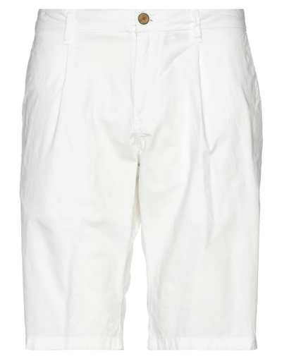 Shop Impure Man Shorts & Bermuda Shorts White Size 34 Cotton, Elastane
