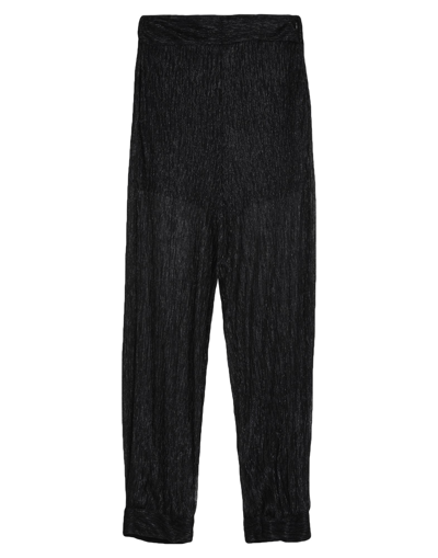 Shop Se-ta Rosy Iacovone Woman Pants Black Size 8 Polyester, Metal