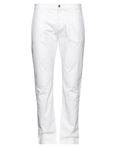 Shop Grey Daniele Alessandrini Man Pants White Size 38 Cotton, Elastane