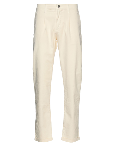 Shop Grey Daniele Alessandrini Man Pants Ivory Size 36 Cotton, Elastane In White
