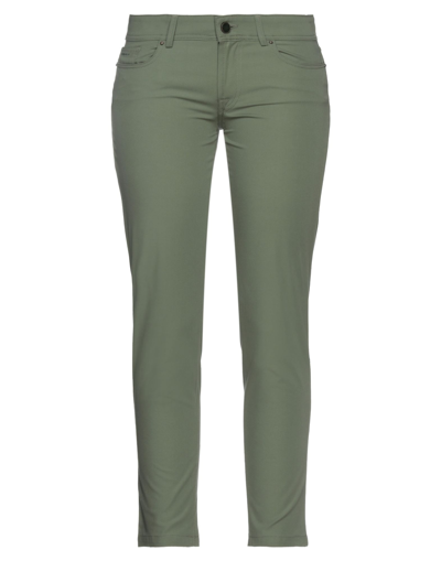 Shop Berwich Woman Pants Military Green Size 27 Cotton, Elastane