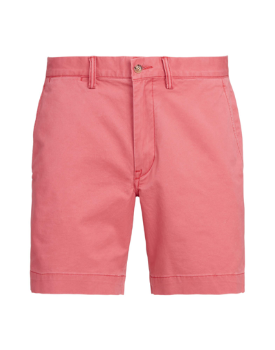 Shop Polo Ralph Lauren 8-inch Stretch Straight Fit Twill Short Man Shorts & Bermuda Shorts Coral Size 30  In Red