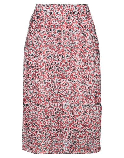 Shop Dondup Woman Midi Skirt Red Size 4 Polyester