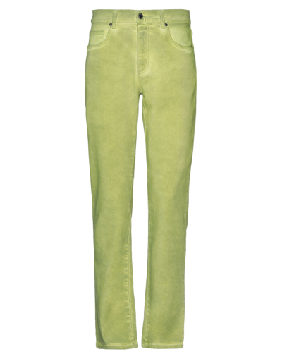 Shop Moschino Man Jeans Acid Green Size 38 Cotton, Elastane