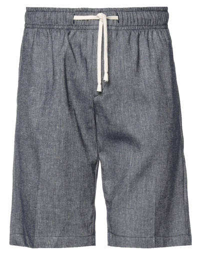 Shop Primo Emporio Man Shorts & Bermuda Shorts Midnight Blue Size 28 Cotton, Linen