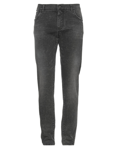 Shop Dolce & Gabbana Man Jeans Black Size 28 Cotton, Elastane, Zamak, Calfskin