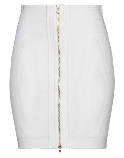 Shop Balmain Mini Skirts In White