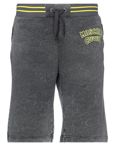 Shop Moschino Shorts & Bermuda Shorts In Steel Grey