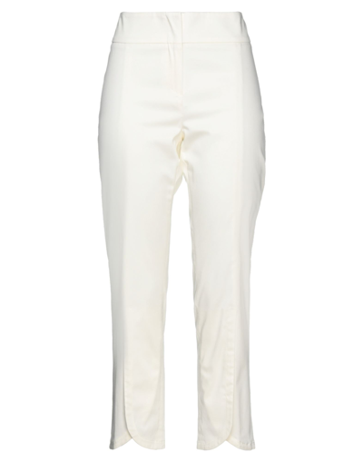 Shop L'autre Chose L' Autre Chose Woman Pants Ivory Size 4 Cotton, Elastane, Cupro In White