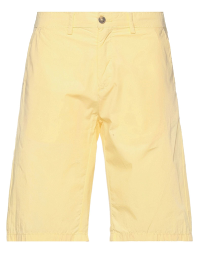 Shop Liu •jo Man Man Shorts & Bermuda Shorts Yellow Size 28 Cotton