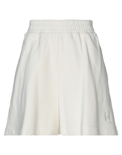 Shop Federica Tosi Woman Shorts & Bermuda Shorts Ivory Size 6 Cotton, Polyester In White