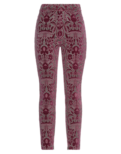 Shop Dolce & Gabbana Woman Pants Garnet Size 0 Cotton, Elastane In Red
