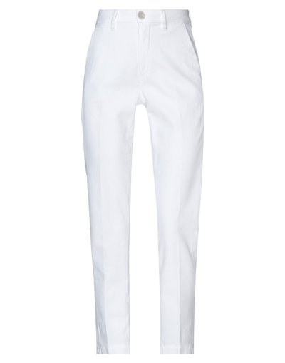 Shop Barba Napoli Woman Pants Ivory Size 28 Cotton, Elastane In White