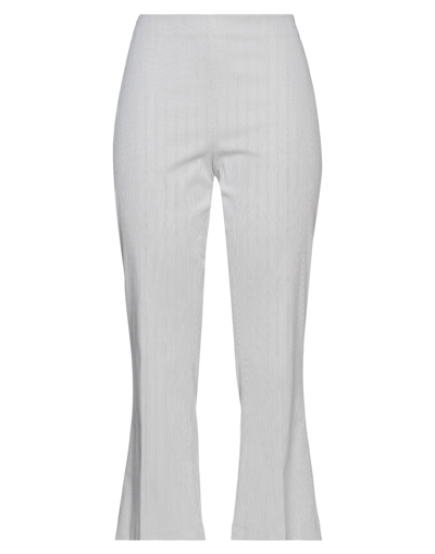 Berwich Woman Pants Beige Size 4 Cotton, Elastane In Grey