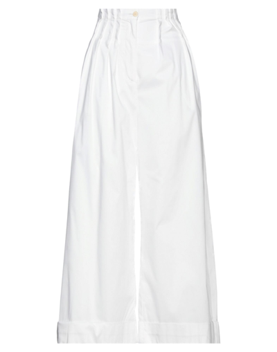 Shop Malloni Pants In White