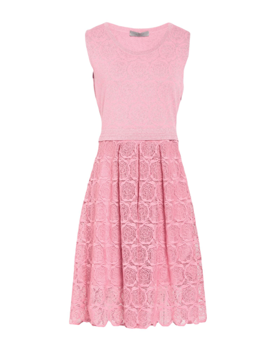D Exterior Midi Dresses In Pink