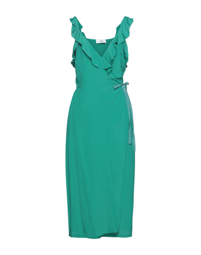 Shop Solotre Midi Dresses In Green