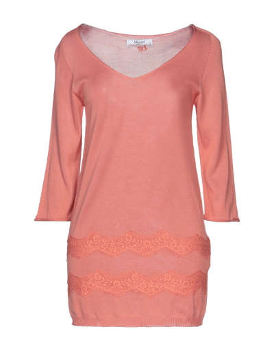 Shop Blugirl Blumarine Woman Sweater Salmon Pink Size 6 Silk, Acrylic