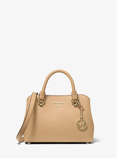Michael Kors Edith Small Saffiano Leather Satchel In Brown