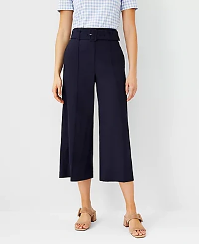Shop Ann Taylor The Belted Culotte Pant In Night Sky