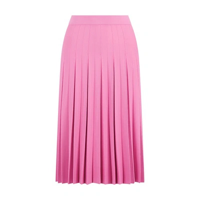 Shop Balenciaga Pleated Skirt In Pink