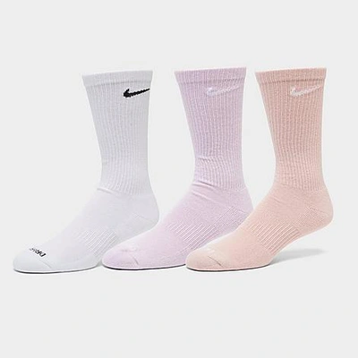 Shop Nike Everyday Plus Cushioned Training Crew Socks (3-pack) In Multi-color