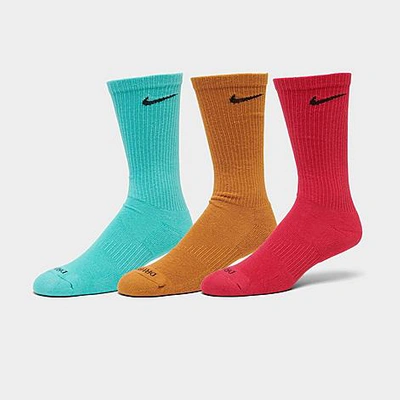 Shop Nike Everyday Plus Cushioned Training Crew Socks (3-pack) In Multi-color