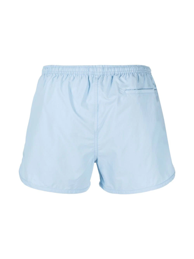 Shop Ami Alexandre Mattiussi Ami De Cœur Swim Shorts In Blue