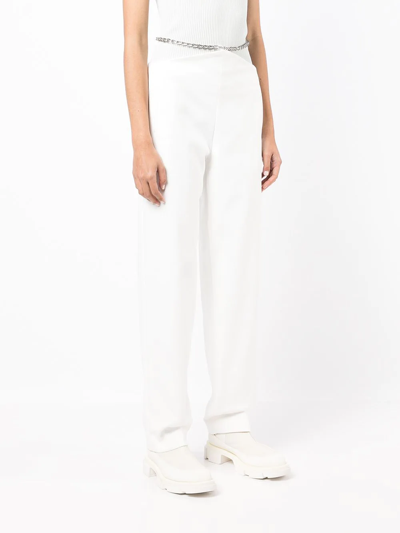 Shop Dion Lee Chain Suspender Pants In Weiss