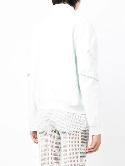 Dion Lee Zip-up Fitted Bomber Jacket In Blau