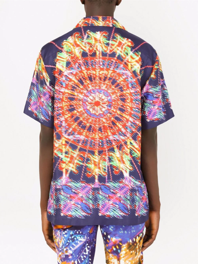 Dolce & Gabbana Kaleidoscope Print Short-sleeve Shirt In Mehrfarbig