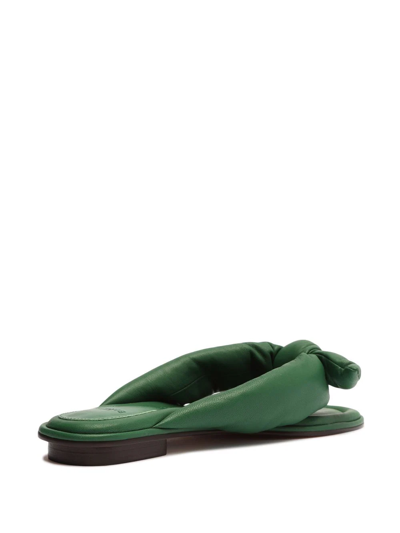 Shop Alexandre Birman Clarita Soft Flat Sandals In Grün