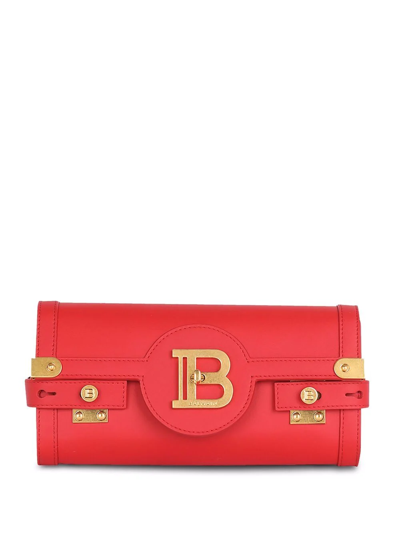 Shop Balmain B-buzz 23 Clutch Bag In Red