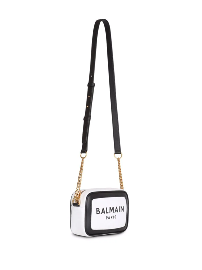 Shop Balmain B-army 18 Camera Crossbody Bag In Weiss