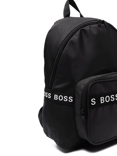 Shop Bosswear Logo-tape Detail Backpack In Schwarz