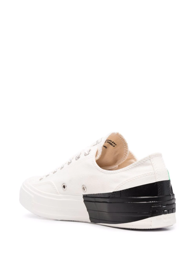 Shop Msgm Paint-splatter Sneakers In White