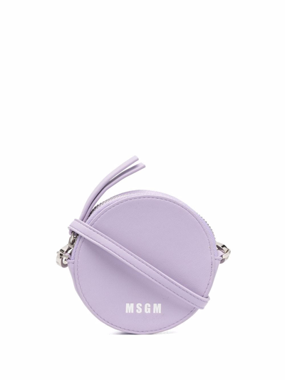 Shop Msgm Logo-print Tote Bag In Violett