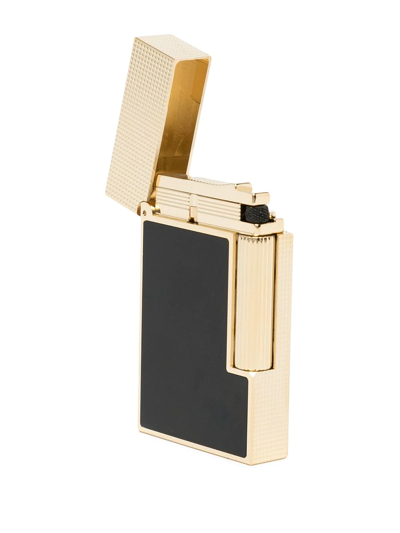 Shop St Dupont Ligne 2 Two-tone Lighter In Gold