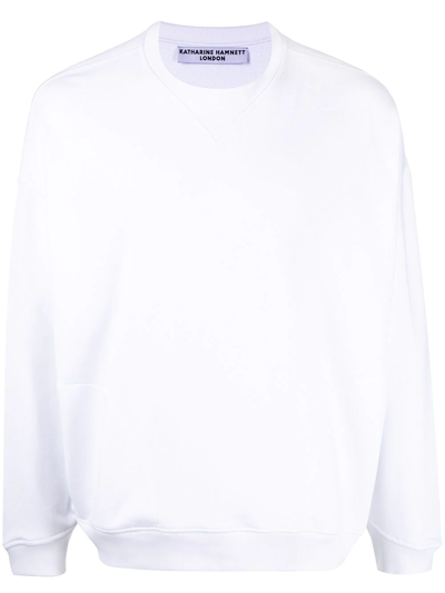 Shop Katharine Hamnett Logo-print Sweatshirt In White